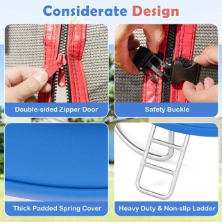 Costway Παιδικό Τραμπολίνο Κήπου Ø244 cm με Σκάλα & Δίχτυ Ασφαλεία... Costway Παιδικό Τραμπολίνο Κήπου Ø244 cm με Σκάλα & Δίχτυ Ασφαλεία...