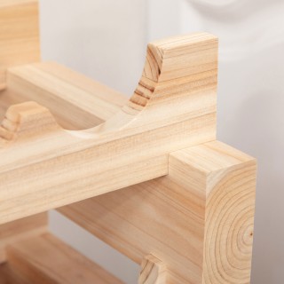 HOMCOM  Ραφιέρα Κρασιών από Ξύλο Πεύκου, Κάβα Κρασιών με 8 Ράφια γι...