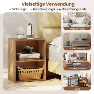 Costway Ξύλινη ανοιχτή βιβλιοθήκη 2 επιπέδων σε φυσικό χρώμα, 42 x ... Costway Ξύλινη ανοιχτή βιβλιοθήκη 2 επιπέδων σε φυσικό χρώμα, 42 x ...