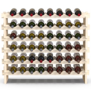BAKAJI Ξύλινη Κάβα Κρασιών με 48 Θέσεις για Μπουκάλια - Φυσικό Ξύλ... BAKAJI Ξύλινη Κάβα Κρασιών με 48 Θέσεις για Μπουκάλια - Φυσικό Ξύλ...