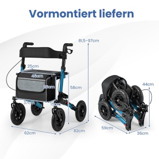 Costway Πτυσσόμενος Περιπατητήρας Αλουμινίου για Ηλικιωμένους με Δι... Costway Πτυσσόμενος Περιπατητήρας Αλουμινίου για Ηλικιωμένους με Δι...