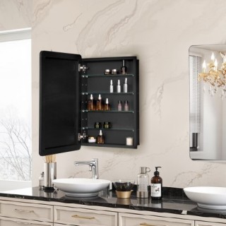 VEVOR Ντουλάπι Φαρμάκων 50x75 εκ. με Ρυθμιζόμενα Ράφια και Καθρέφτη...