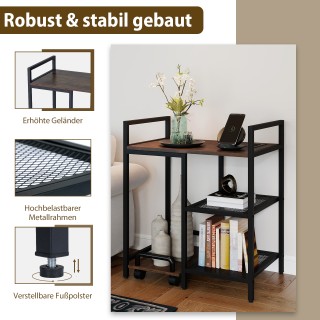 Costway Ρουστίκ Καφέ Τρισδιάστατη Βάση Εκτυπωτή με Σταθμό Φόρτισης ...