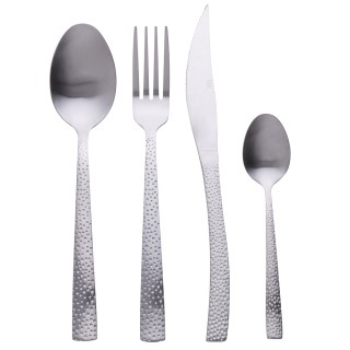 Villa dEste Home Σετ 24 Ανοξείδωτα Μαχαιροπήρουνα με Ανάγλυφη Ασημέ...