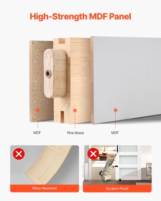 VEVOR Υπόσυρτη Πόρτα Στάβλου, 762 x 2134mm, MDF Πάνελ Υψηλής Αντοχή...