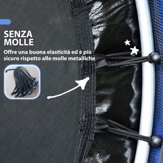 HOMCOM Τραμπολίνο για Παιδιά 3-6 Ετών με Δίχτυ Προστασίας, 6 Στήλες... HOMCOM Τραμπολίνο για Παιδιά 3-6 Ετών με Δίχτυ Προστασίας, 6 Στήλες...