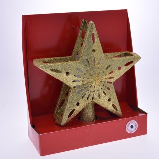 BAKAJI  Προβολέας LED Χριστουγεννιάτικου Δέντρου Σχήμα Αστέρι Χρυσό...