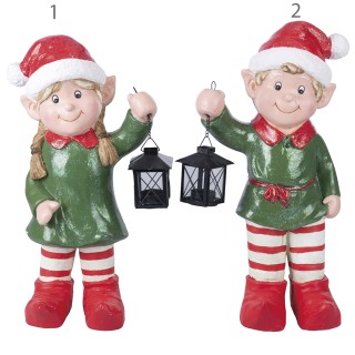 Galileo Ξωτικό Χριστουγέννων με φανάρι για κερί ρεσώ από πολυρεζίνη...