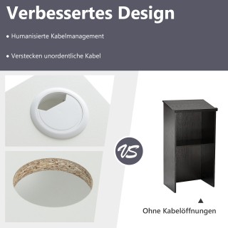 Costway Λευκό Ρυθμιζόμενο Αναλόγιο Ομιλητή 116,5 cm x 40 cm x 58 cm...