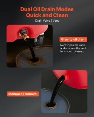 VEVOR Δεξαμενή Αποστράγγισης Λαδιού 68L με Ρυθμιζόμενο Χωνί, 18-Gal... VEVOR Δεξαμενή Αποστράγγισης Λαδιού 68L με Ρυθμιζόμενο Χωνί, 18-Gal...