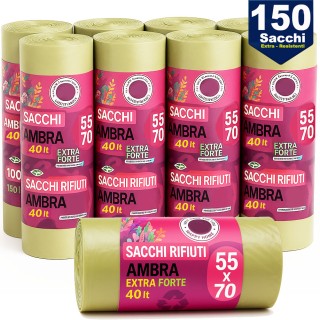 BAKAJI 150 x Διάφανες Μεγάλες και Ανθεκτικές Σακούλες Σκουπιδιών Άμ... BAKAJI 150 x Διάφανες Μεγάλες και Ανθεκτικές Σακούλες Σκουπιδιών Άμ...