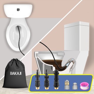 BAKAJI Σωλήνας Καθαρισμού Υψηλής Πίεσης 30 Μέτρων με Τσάντα για Πλυ...