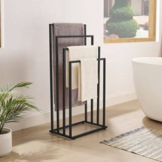 Hurtmeblowy Βάση για πετσέτες με 4 μπάρες - μαύρη 2816-1