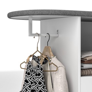 HOMCOM Φορητή Σιδερώστρα με Ντουλάπι 2 Πορτών και Ανοιχτό Χώρο, 125...