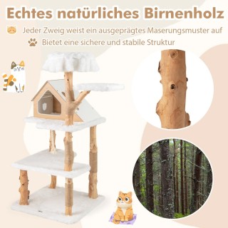 Costway Πολυτελές Δέντρο Γάτας από Φυσικό Ξύλο Αχλαδιάς με Πλατφόρμ... Costway Πολυτελές Δέντρο Γάτας από Φυσικό Ξύλο Αχλαδιάς με Πλατφόρμ...