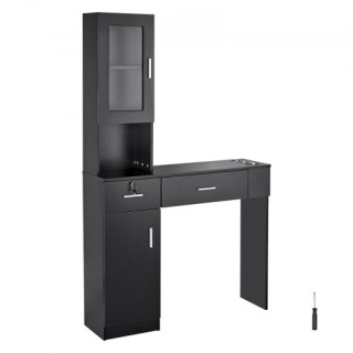 Σταθμός Κομμωτηρίου VEVOR, Μαύρος, με Ντουλάπι, Ράφια & Συρτάρια S... Σταθμός Κομμωτηρίου VEVOR, Μαύρος, με Ντουλάπι, Ράφια & Συρτάρια S...