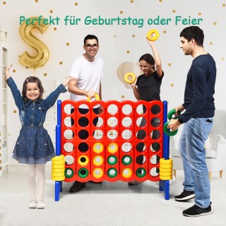 Costway Παιχνίδι Σύνδεσε Τέσσερα με 42 Δαχτυλίδια 104 εκ. SP37158BL Costway Παιχνίδι Σύνδεσε Τέσσερα με 42 Δαχτυλίδια 104 εκ. SP37158BL