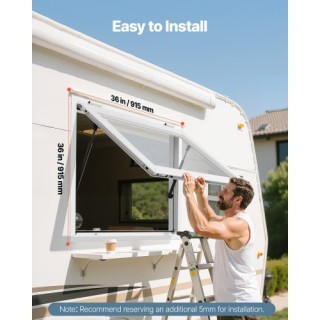 VEVOR Παράθυρο Εξυπηρέτησης 92x92 cm για Καντίνα με Τέντα FWCK3636Y...