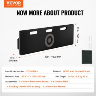 VEVOR Φορητός Ποδοσφαιρικός Τοίχος Αναπήδησης 40x12 με 2 Γωνίες Z... VEVOR Φορητός Ποδοσφαιρικός Τοίχος Αναπήδησης 40x12 με 2 Γωνίες Z...