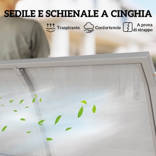 Outsunny Τριθέσιο Κουνιστό Κήπου με Αποσπώμενη Ηλιοπροστασία, 171x1...