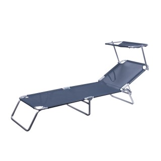 Galileo Πτυσσόμενη ξαπλώστρα θαλάσσης με ενσωματωμένη ομπρέλα σε αλ...