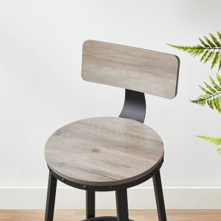 VASAGLE Σετ 2 Βιομηχανικά Σκαμπό Μπαρ 49.5x49.5x63cm με Ξύλινη Επιφ... VASAGLE Σετ 2 Βιομηχανικά Σκαμπό Μπαρ 49.5x49.5x63cm με Ξύλινη Επιφ...