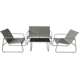 BAKAJI Σετ Κήπου με 2 Καρέκλες, Καναπέ και Τραπεζάκι για Εξωτερικό ...