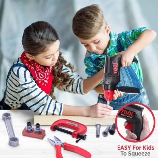 BAKAJI Παιδική Κασετίνα Εργαλείων Παιχνιδιού 22 τμχ με Τριβείο Δράπ... BAKAJI Παιδική Κασετίνα Εργαλείων Παιχνιδιού 22 τμχ με Τριβείο Δράπ...