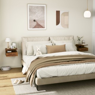 HOMCOM Σετ 2 Επιτοίχιων Κομοδίνων για Κρεβατοκάμαρα με Συρτάρι και ... HOMCOM Σετ 2 Επιτοίχιων Κομοδίνων για Κρεβατοκάμαρα με Συρτάρι και ...