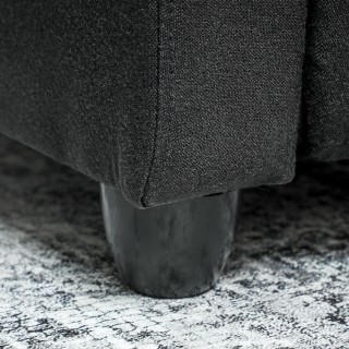 HOMCOM Χειροκίνητη Μαύρη Πολυθρόνα Χαλάρωσης με Υποπόδιο, Υφασμάτιν... HOMCOM Χειροκίνητη Μαύρη Πολυθρόνα Χαλάρωσης με Υποπόδιο, Υφασμάτιν...