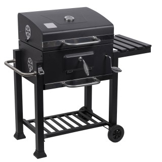 Galileo Ορθογώνιο μπάρμπεκιου από ανθρακοχάλυβα με ρόδες, 2 ράφια 1... Galileo Ορθογώνιο μπάρμπεκιου από ανθρακοχάλυβα με ρόδες, 2 ράφια 1...