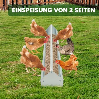 Costway Μεταλλική Ταΐστρα Κοτόπουλων με Μεγάλη Χωρητικότητα και Αν... Costway Μεταλλική Ταΐστρα Κοτόπουλων με Μεγάλη Χωρητικότητα και Αν...