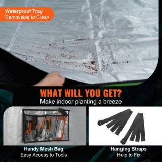 VEVOR Θερμοκήπιο 3x3μ, Ανακλαστικό 600D Mylar με Παράθυρο & Δίσκο ... VEVOR Θερμοκήπιο 3x3μ, Ανακλαστικό 600D Mylar με Παράθυρο & Δίσκο ...