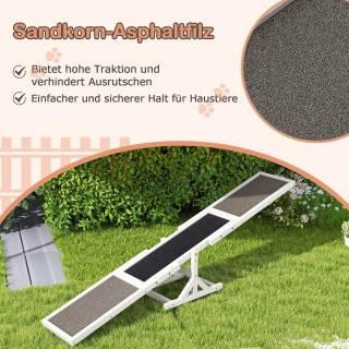 Costway  Ξύλινη Τραμπάλα Ευκινησίας για Σκύλους - Εξωτερικό Παιχνίδ...