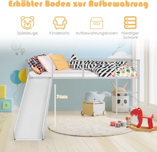 Πλαίσιο Υπερυψωμένου Παιδικού Κρεβατιού 198 x 96 x 109 cm Χρώματος ...