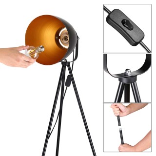 BAKAJI  Λάμπα Δαπέδου Σχεδιασμός Μοντέρνος Βιομηχανικός Μέταλλο Φως...