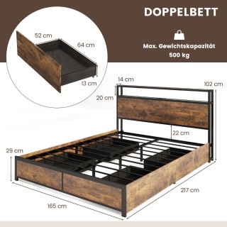 Σκελετός Κρεβατιού LED με Ρυθμιζόμενο Φωτισμό, Ενσωματωμένο Σταθμό ... Σκελετός Κρεβατιού LED με Ρυθμιζόμενο Φωτισμό, Ενσωματωμένο Σταθμό ...