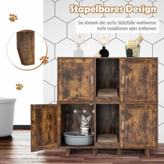 Costway Πολυλειτουργικό Έπιπλο Γάτας με Κρυφή Τουαλέτα και Ξύστρα, ... Costway Πολυλειτουργικό Έπιπλο Γάτας με Κρυφή Τουαλέτα και Ξύστρα, ...