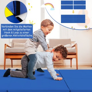 Costway Πτυσσόμενο μαλακό αντιολισθητικό στρώμα γυμναστικής με 2 λ... Costway Πτυσσόμενο μαλακό αντιολισθητικό στρώμα γυμναστικής με 2 λ...