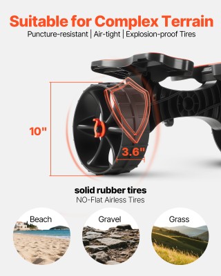 VEVOR Αναδιπλούμενο Καροτσάκι Καγιάκ με Αντοχή 136 kg & Στερεά Ελασ...