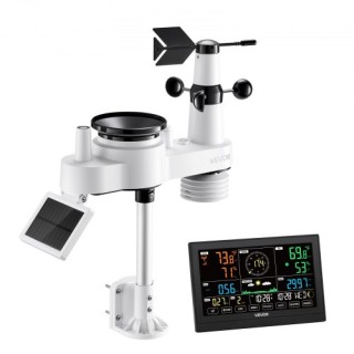 VEVOR 7-σε-1 Wi-Fi Μετεωρολογικός Σταθμός με Εφαρμογή, Οθόνη VA 190... VEVOR 7-σε-1 Wi-Fi Μετεωρολογικός Σταθμός με Εφαρμογή, Οθόνη VA 190...