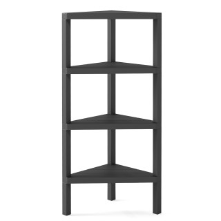 Costway Γωνιακή βιβλιοθήκη 4 επιπέδων με ανοιχτά ράφια, ελεύθερης τ...