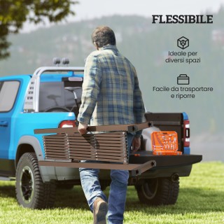 Outsunny Ρυθμιζόμενου Πλάτους Κήπος Φράχτης, από Μέταλλο και Αλουμί...