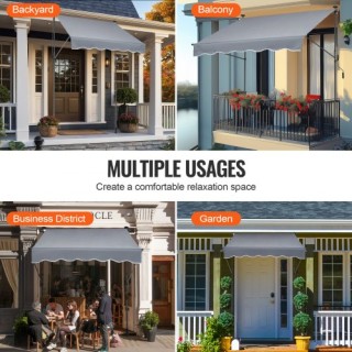 VEVOR  Τέντα Βεράντας 59x47 Αναδιπλούμενη με Μανιβέλα SSSZYPHSLZS5X...