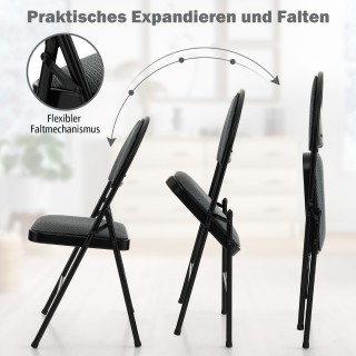 Costway 4 Πτυσσόμενες Μεταλλικές Καρέκλες με Μαξιλαρωμένο Κάθισμα γ... Costway 4 Πτυσσόμενες Μεταλλικές Καρέκλες με Μαξιλαρωμένο Κάθισμα γ...