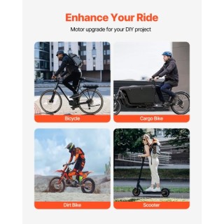 VEVOR 3000W Ηλεκτρικός Κινητήρας Χωρίς Ψήκτρες 60V 4800rpm για Ηλεκ...