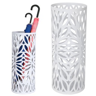 BAKAJI Στρογγυλή βάση ομπρελοθήκης από λευκό σίδερο με δίσκο συλλο... BAKAJI Στρογγυλή βάση ομπρελοθήκης από λευκό σίδερο με δίσκο συλλο...