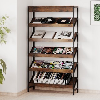 Costway 161 εκ Βιομηχανική Βιβλιοθήκη με Μεταλλικό Πλαίσιο, Ελεύθερ... Costway 161 εκ Βιομηχανική Βιβλιοθήκη με Μεταλλικό Πλαίσιο, Ελεύθερ...