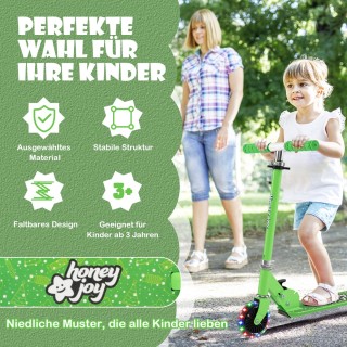 Costway Παιδικό Πατίνι με LED Ρόδες & Αναδιπλούμενο Τιμόνι Ρυθμιζόμ...