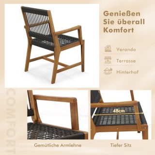 Σετ 2 Καρεκλών για Εξωτερικούς Χώρους  COSTWAY  HW70896